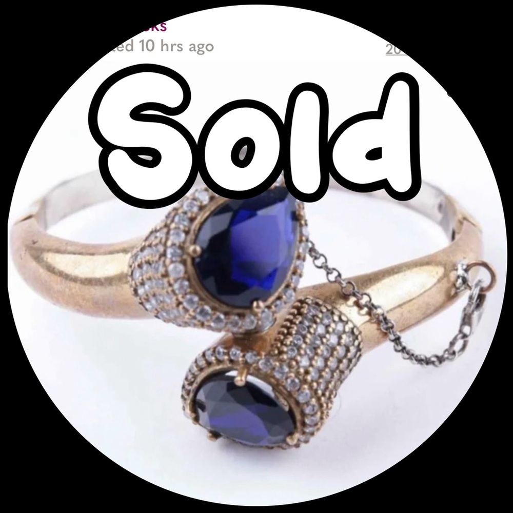 Moroccan Silver and Sapphire Bracelet, Cuff Bracelet and matching earrings